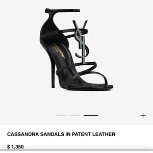 Black YSL sandals